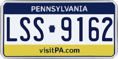 PA license plate LSS9162