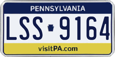 PA license plate LSS9164