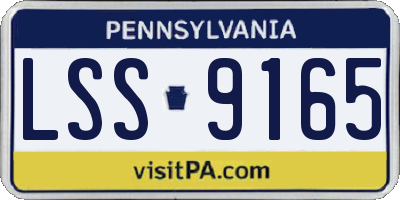 PA license plate LSS9165