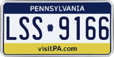 PA license plate LSS9166