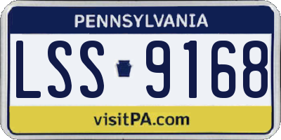PA license plate LSS9168