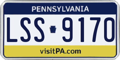 PA license plate LSS9170