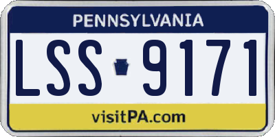 PA license plate LSS9171
