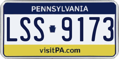 PA license plate LSS9173