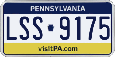 PA license plate LSS9175