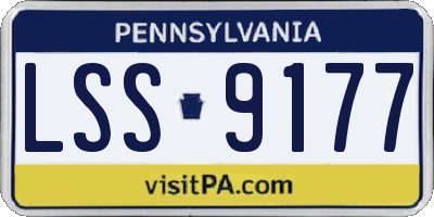 PA license plate LSS9177