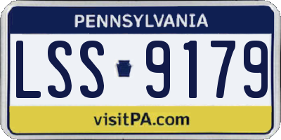 PA license plate LSS9179