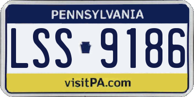 PA license plate LSS9186