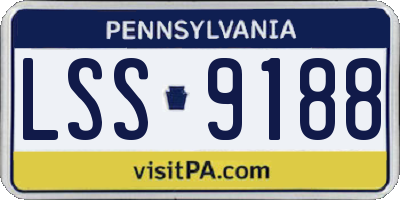 PA license plate LSS9188