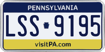 PA license plate LSS9195