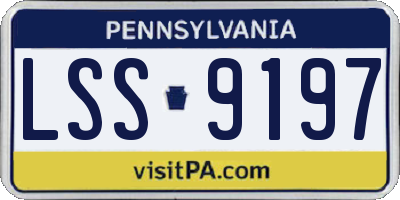 PA license plate LSS9197