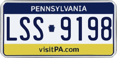 PA license plate LSS9198