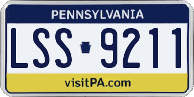 PA license plate LSS9211