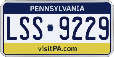 PA license plate LSS9229