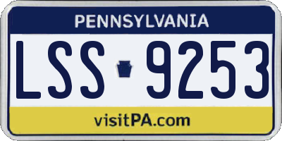 PA license plate LSS9253