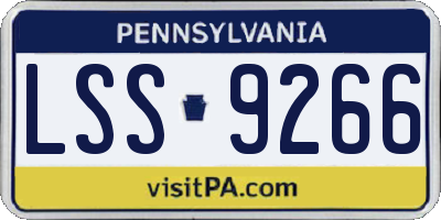 PA license plate LSS9266