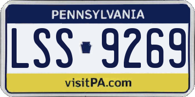 PA license plate LSS9269