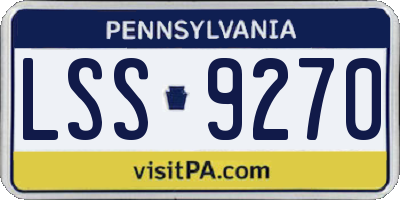 PA license plate LSS9270