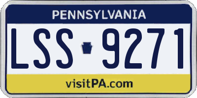 PA license plate LSS9271