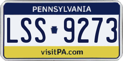 PA license plate LSS9273