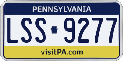 PA license plate LSS9277