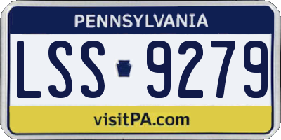 PA license plate LSS9279