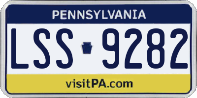 PA license plate LSS9282