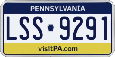PA license plate LSS9291