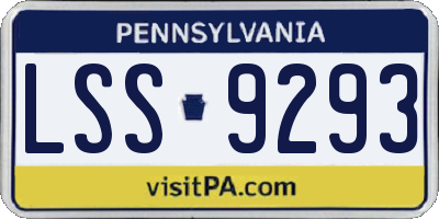PA license plate LSS9293
