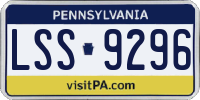 PA license plate LSS9296