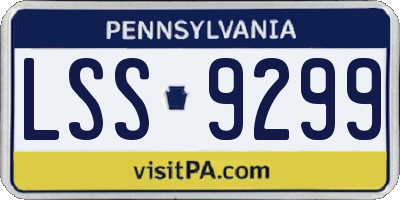 PA license plate LSS9299
