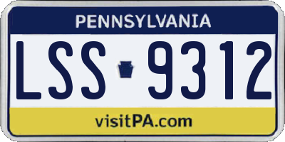 PA license plate LSS9312