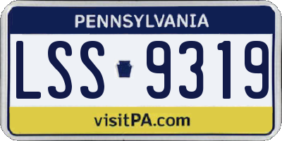 PA license plate LSS9319
