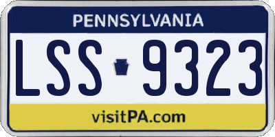 PA license plate LSS9323