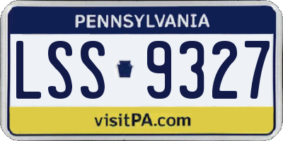 PA license plate LSS9327