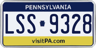 PA license plate LSS9328