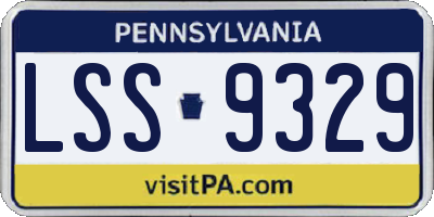 PA license plate LSS9329