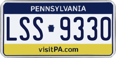 PA license plate LSS9330