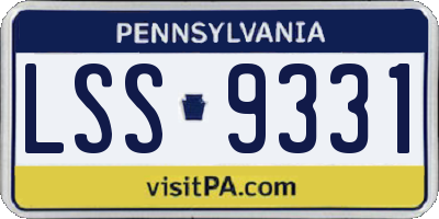 PA license plate LSS9331