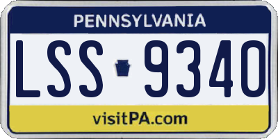 PA license plate LSS9340