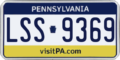 PA license plate LSS9369