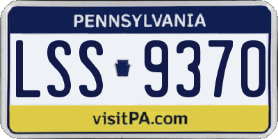 PA license plate LSS9370