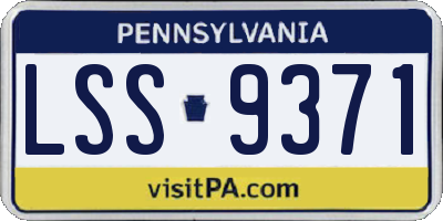 PA license plate LSS9371