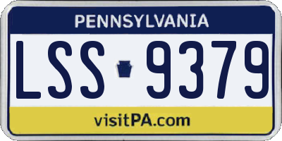 PA license plate LSS9379