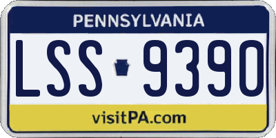 PA license plate LSS9390