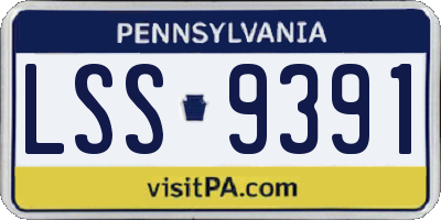 PA license plate LSS9391