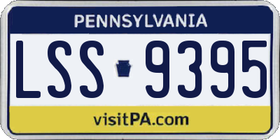 PA license plate LSS9395