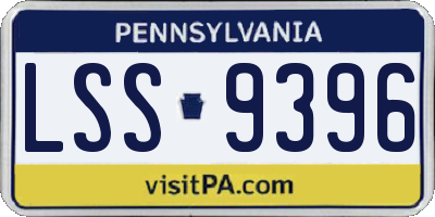 PA license plate LSS9396