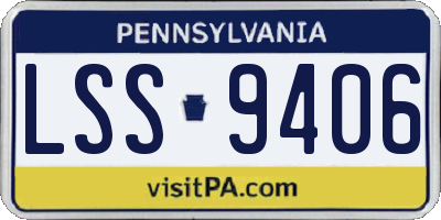 PA license plate LSS9406