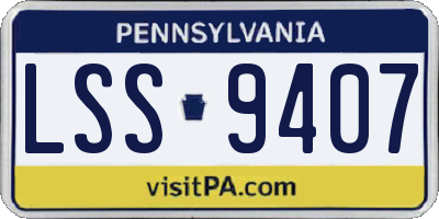 PA license plate LSS9407